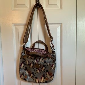 fossil crossbody bird printed